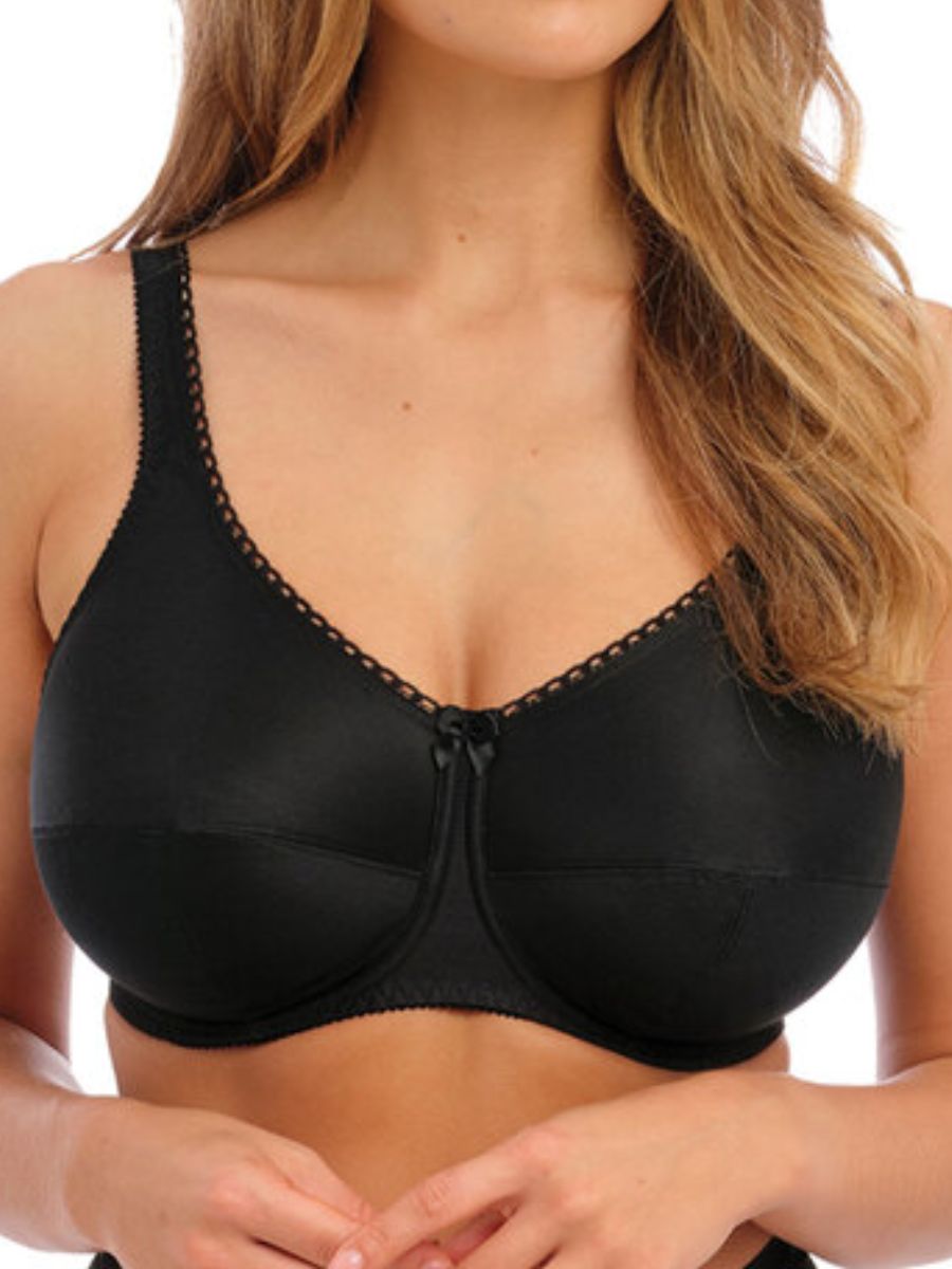 38M Bra Size in M Cup Sizes Black by Goddess Support