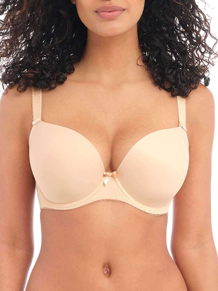 Freya Chill Molded Demi Underwire T-Shirt Bra (401333),34GG,Cool Grey at   Women's Clothing store