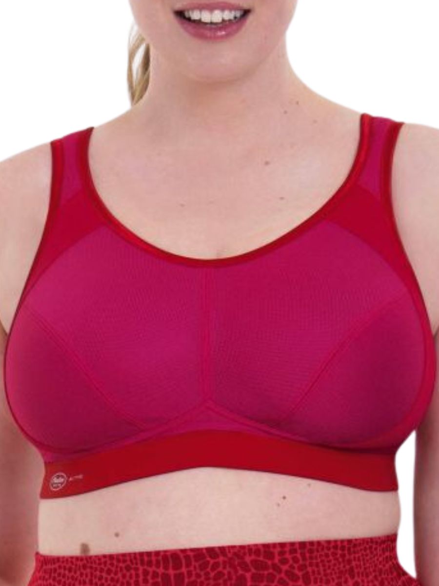 anita non wired sports bra candy red