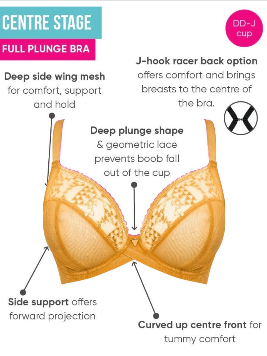 Curvy Kate Centre Stage Full Plunge Bra - Turmeric Yellow