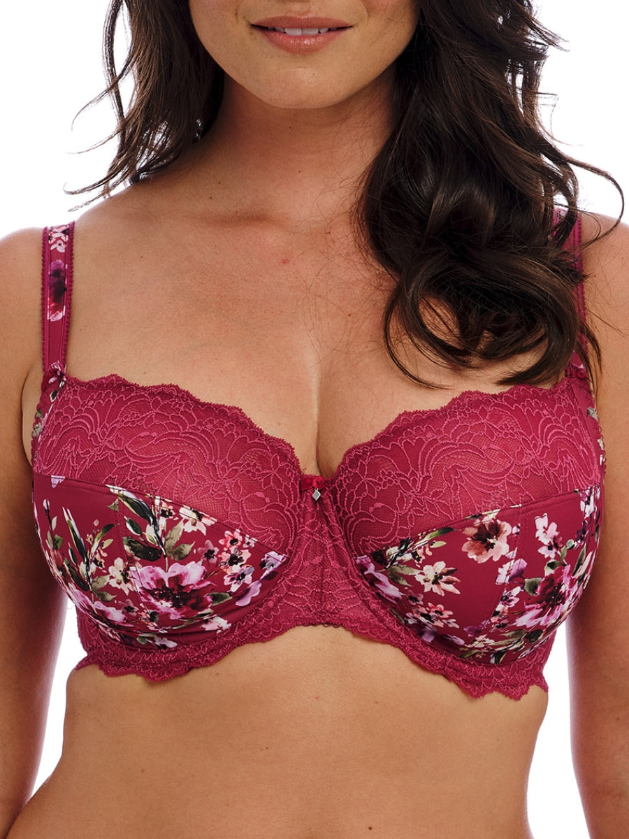 Lucia Side Support Bra - Cherry