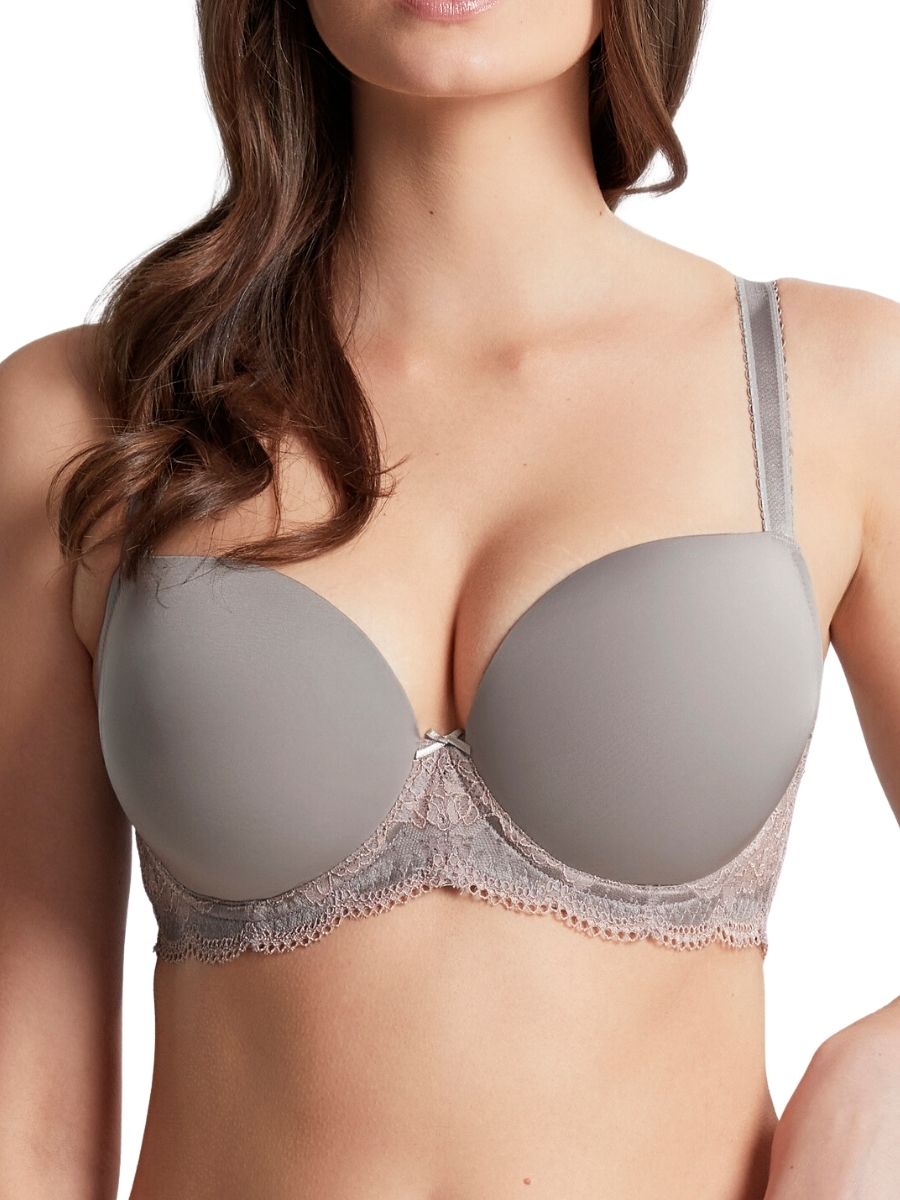 panache clara moudled sweetheart bra opal grey