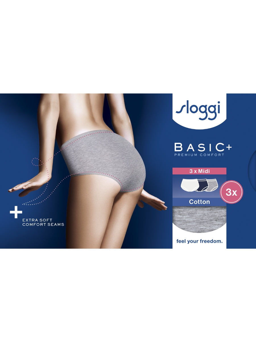 Sloggi Basic Midi Brief 3 Pack BraForMe