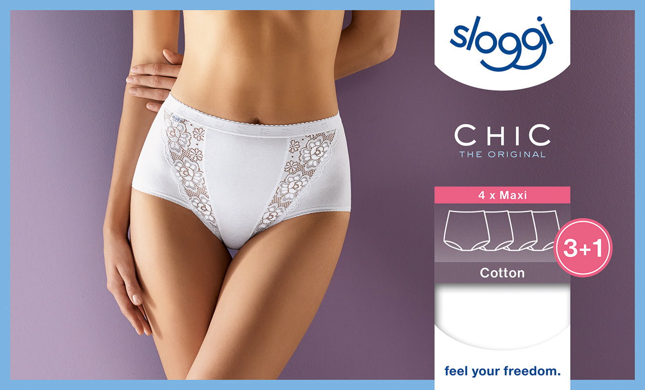 4x Sloggi Originals Maxi Briefs Womens Ladies Underwear Panties