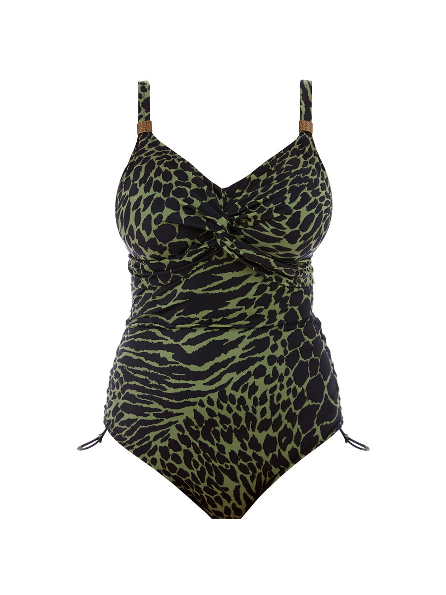 Underwired Twist Front Swimsuit With Adjustable Leg Kabini oasis Mui  FANTASIE