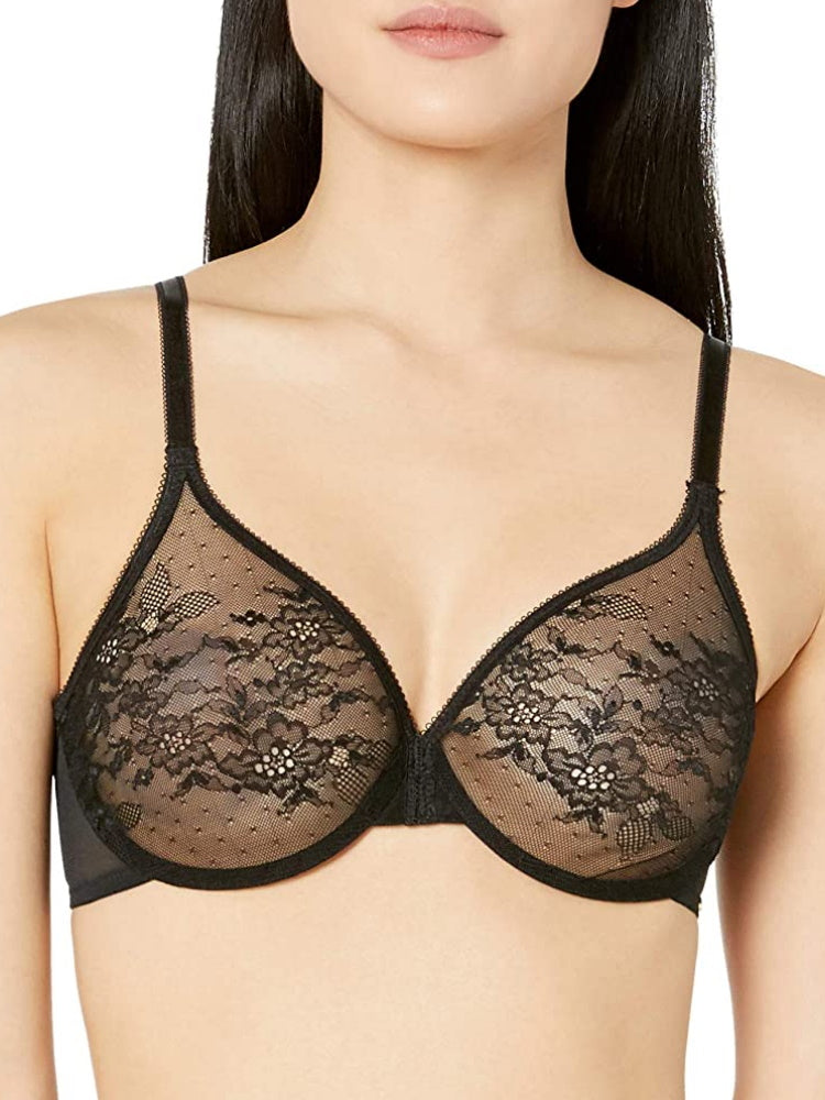 Black Gossard Glossies Lace Bra