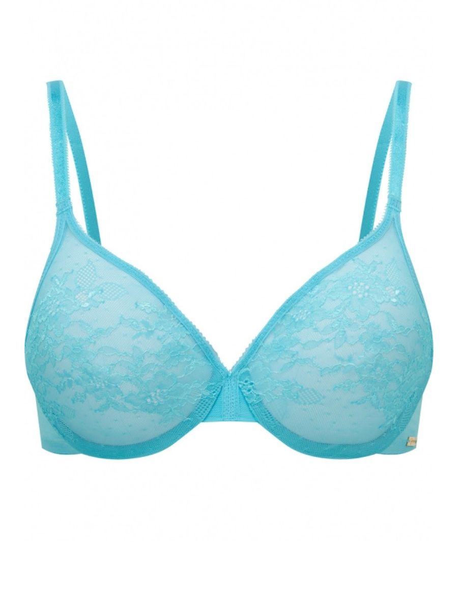 Gossard Glossies Lace Sheer Bra Turquoise Sea 30B : : Fashion