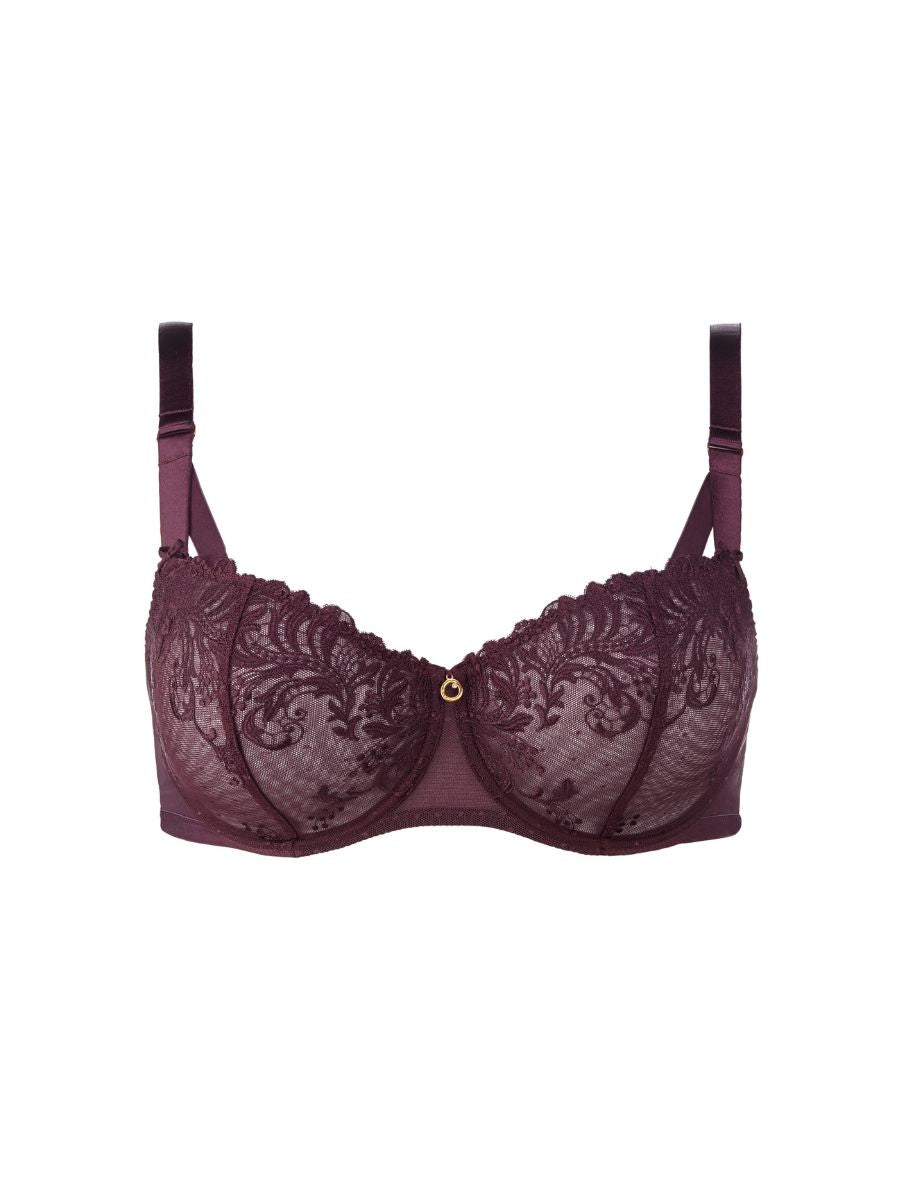 Aubade Femme Passion Comfort Half Cup Bra Wineberry BraForMe