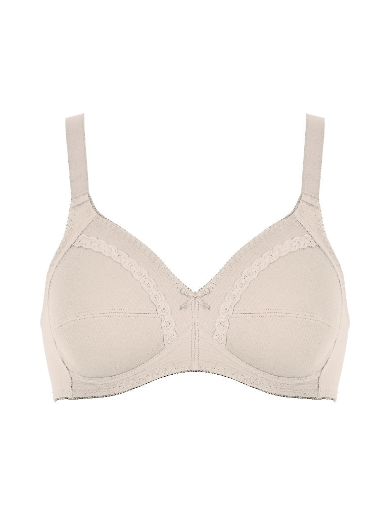 Naturana Soft Cup Cotton Bra - Light Beige | BraForMe